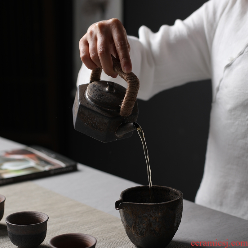 Restoring ancient ways is good source Japanese girder pot of warm the teapot ceramic teapot single pot of coarse pottery kung fu tea set variable teapot