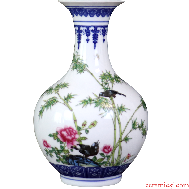 The Bucket color blue and white porcelain vase furnishing articles sitting room TV ark, small decorative arts and crafts flower arranging archaize jingdezhen ceramics