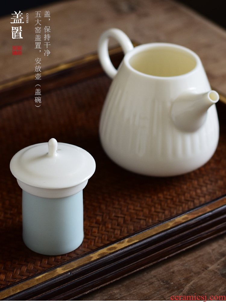 Purple lid to use the lid buy accessories ceramic lid cup pad kung fu tea taking with zero