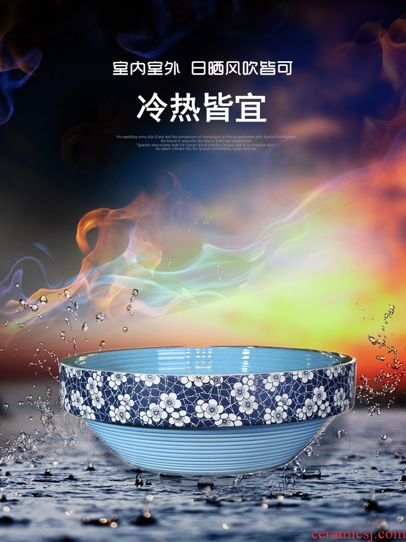 Jingdezhen Europe type restoring ancient ways of song dynasty ceramic art taichung basin half embedded lavabo circular household lavatory