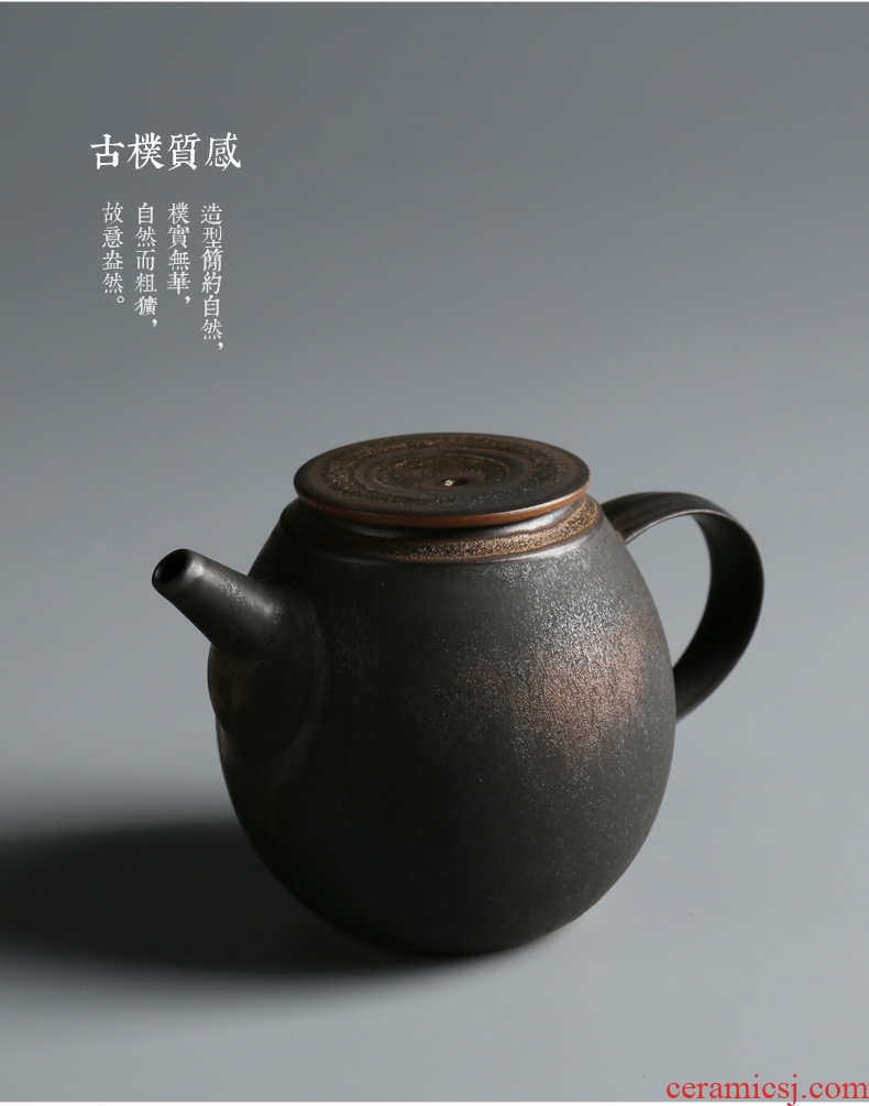 Manual is good source of iron glaze single pot of tea POTS ceramic filtration pot of kung fu tea set gold pot of tea ware