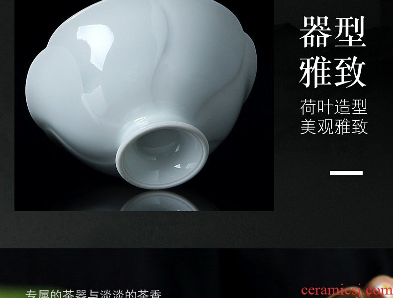 Continuous up with jingdezhen ceramic grain green was them manually kongfu tea cup cup single sketch a cup of the Lord