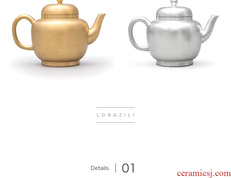 Continuous grain of jingdezhen teapot checking silver glaze all his DengHu kung fu ceramic teapot is not it