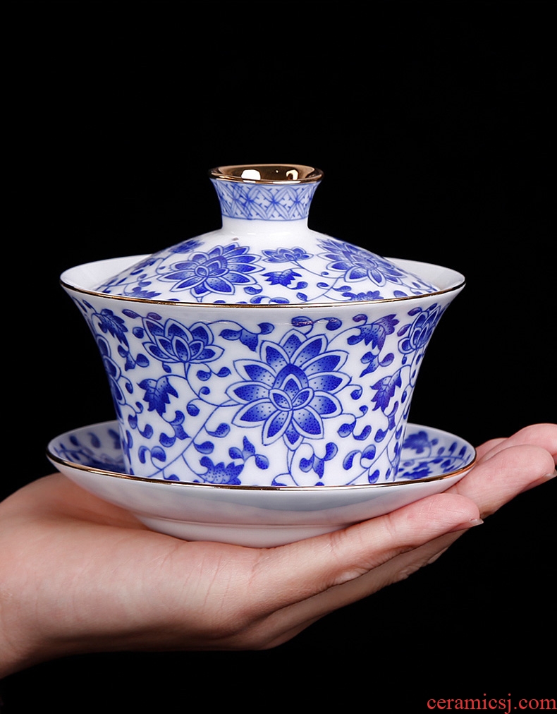 Ceramic only three tureen retro 300 ml ml cups oversized kunfu tea tea bowl of a single set of household
