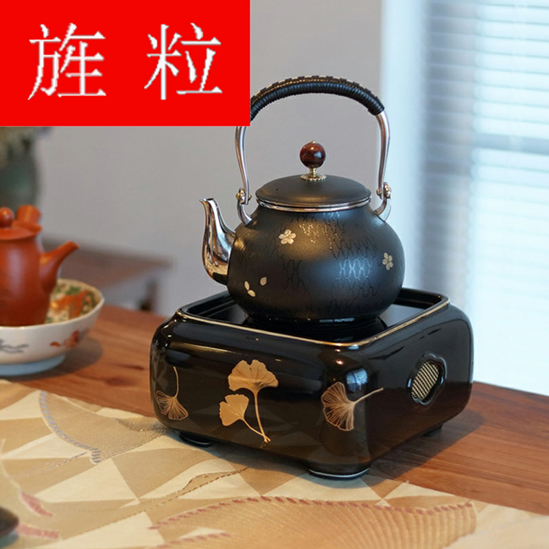 Continuous grain burn electric TaoLu warbler song home cooked tea stove desktop small iron pot of silver pot of ceramic tea pot to boil tea