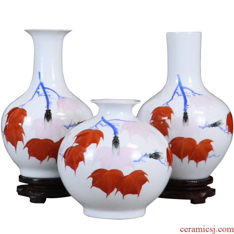 Jingdezhen hand - made ceramics vase furnishing articles sitting room flower arranging dried flowers, Chinese style manual home decoration arts and crafts