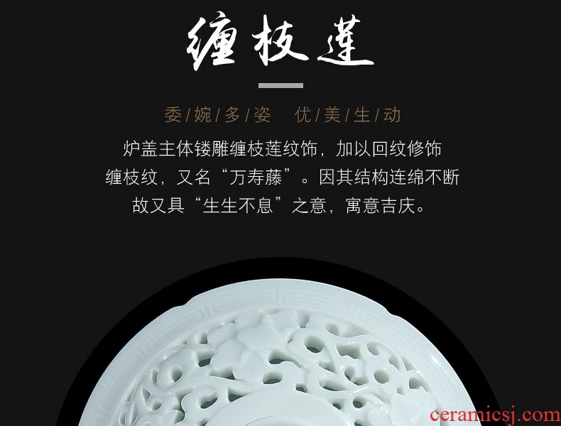 Continuous up with jingdezhen ceramic grain green was manual aromatherapy furnace household indoor air purification tower ta