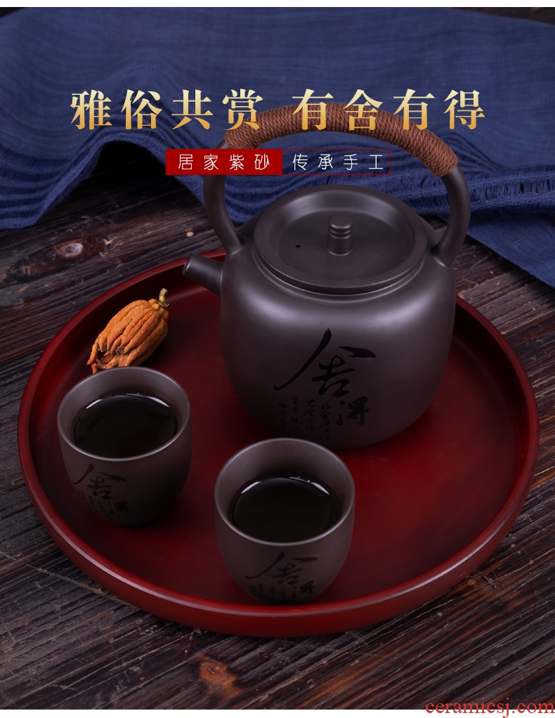 Blower, violet arenaceous water set suit household creative cold to hold to high temperature kettle hotel cool jingdezhen kung fu tea kettle