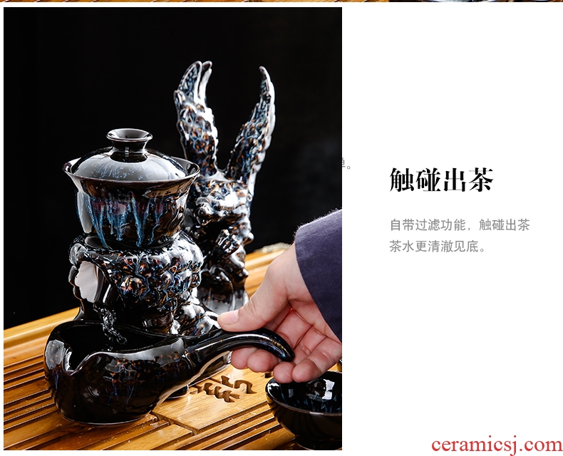 Bo yiu-chee creative automatic tea set up ceramic lazy kung fu tea bowl cups of a complete set of gift set gift boxes