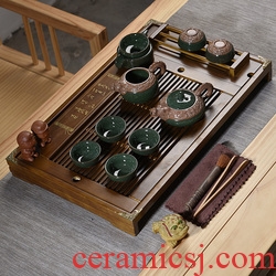 Gorgeous young longquan celadon ceramic tea set portable pu - erh tea storage box storage tanks seal pot large caddy fixings