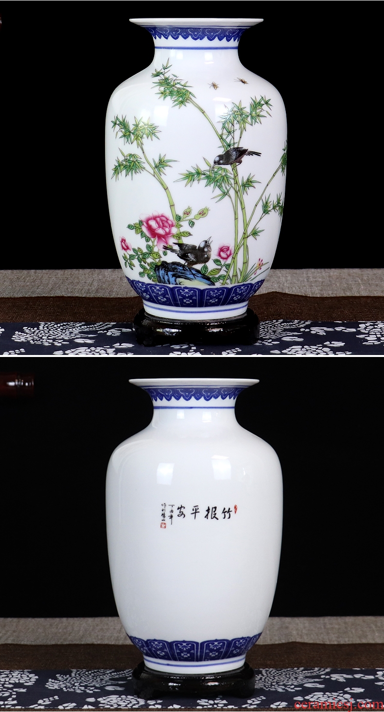 The Bucket color blue and white porcelain vase furnishing articles sitting room TV ark, small decorative arts and crafts flower arranging archaize jingdezhen ceramics