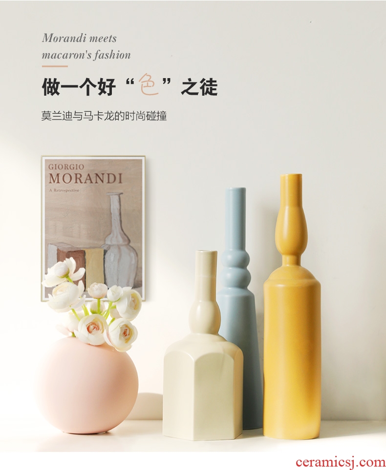 Jingdezhen ceramic vase of large sitting room porch villa Chinese zen dry flower, flower POTS to restore ancient ways furnishing articles - 580606637464