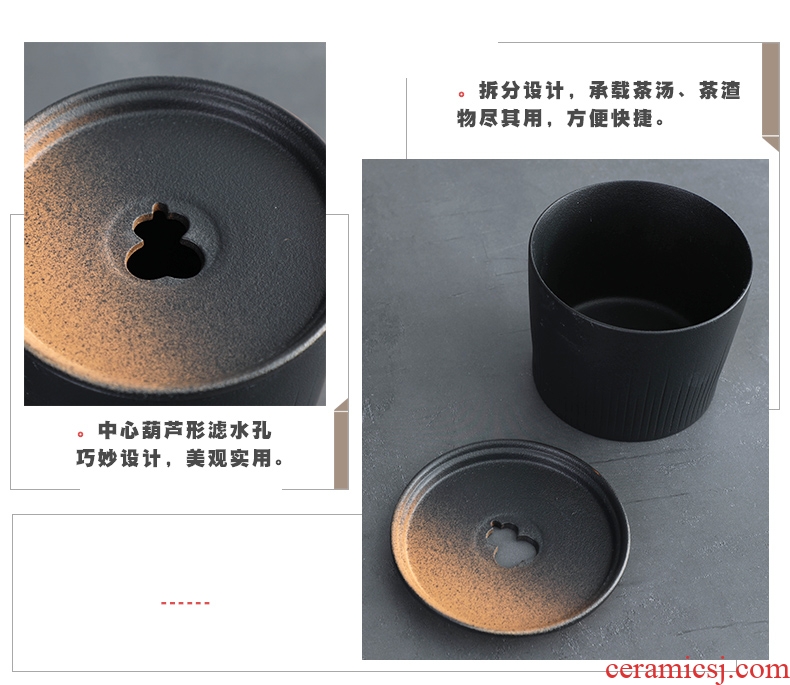 Bo yiu-chee Japanese coarse pottery kung fu tea set tea tureen teapot tea cups to wash to the whole household ceramics