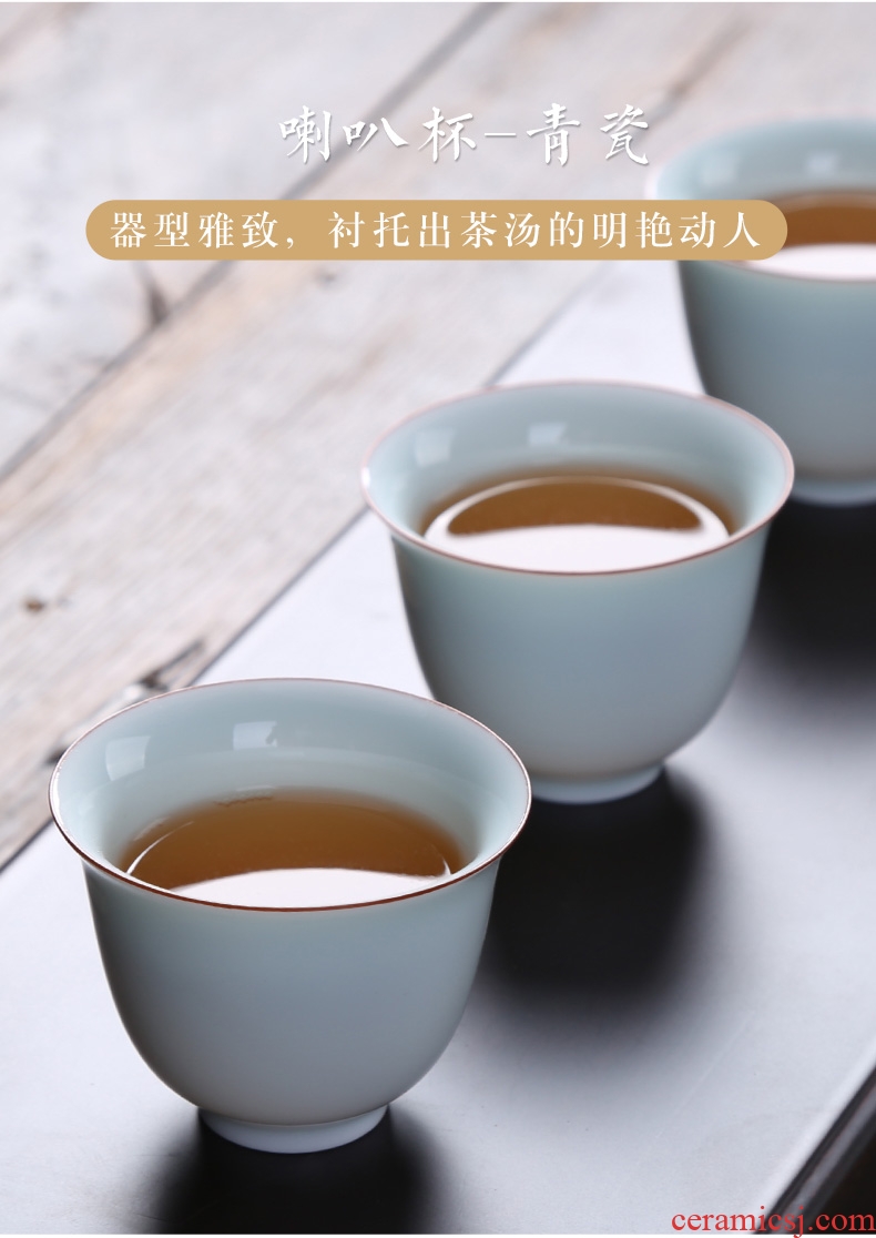Hand - made ceramic cups auspicious industry up sample tea cup kung fu tea tea cup thick TaoPuEr cup hat