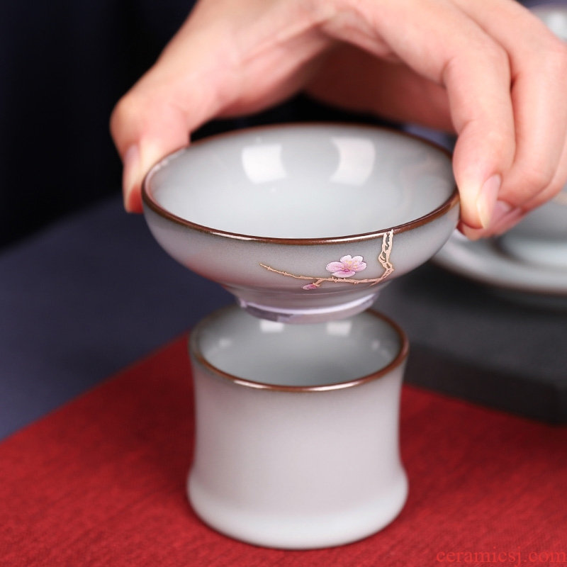 Kombucha tea accessories tea sets tea) frame filter bracket creative ceramic filter tea is tea tea