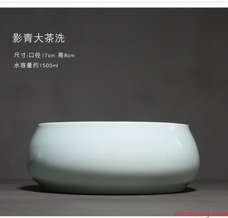 YanXiang fang your up hand - made ceramic large tea wash in hot coarse pottery writing brush washer barrel glass bowl with spare parts for the tea taking