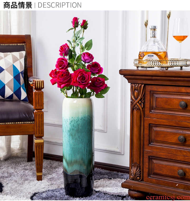 Jingdezhen dried flowers of large vases, ceramic furnishing articles I and contracted decorate suit European large flower arrangement sitting room