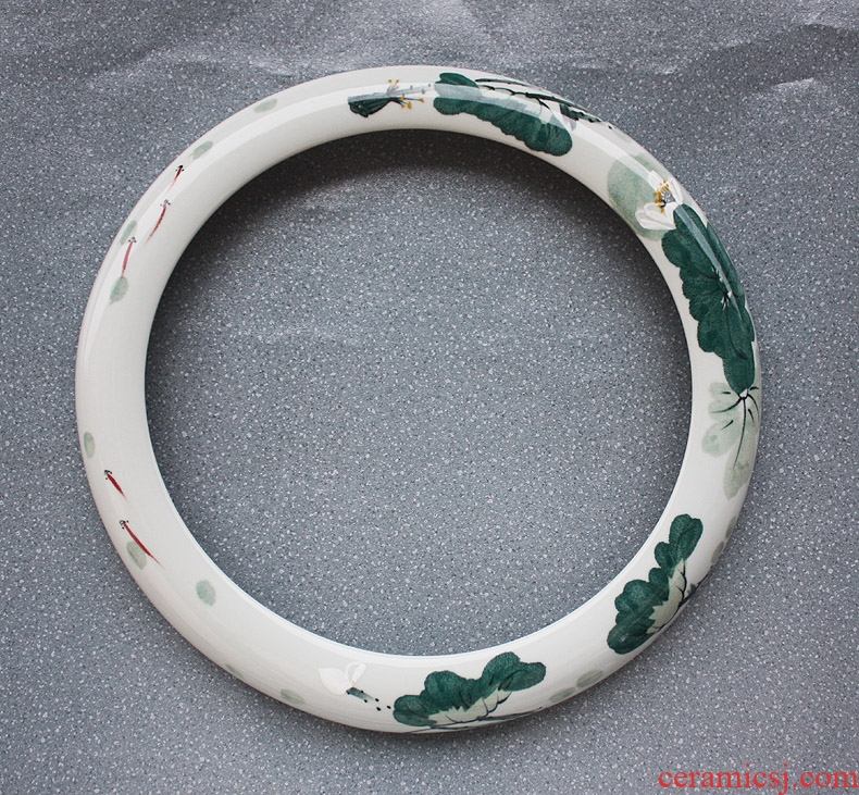 Jingdezhen ceramic hand draw freehand brushwork in traditional Chinese painting art frame on, lotus basin supporting frames