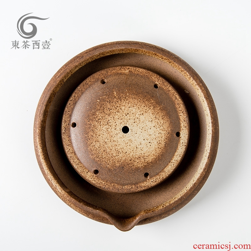 East west tea pot of restoring ancient ways is coarse ceramic POTS dry Taiwan Japanese hold ceramic teapot pot MATS to burn glair pot of bearing