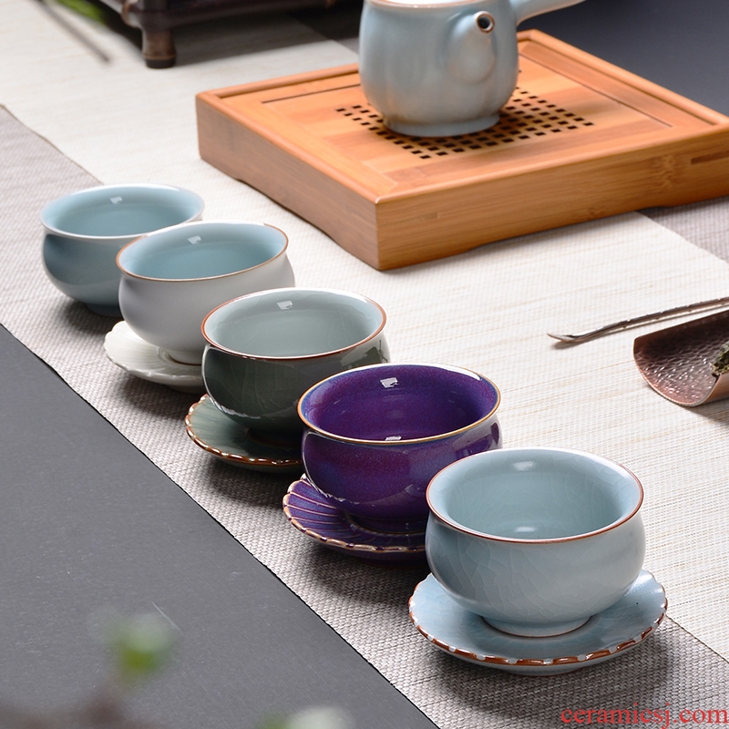 Official sample tea cup jun ye brother up with ceramic cups kung fu tea cups porcelain pieces can raise individual single CPU