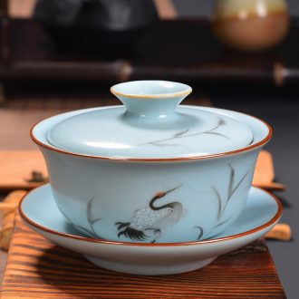 Kung fu tea tureen jingdezhen hand - made your up only three tureen slicing your porcelain worship to use your up tureen specials