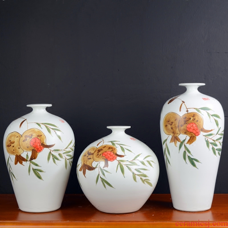 Jingdezhen vase furnishing articles Chinese flower arranging dried flowers sitting room ceramic household adornment TV ark, contracted creative decoration