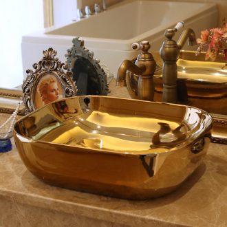 Jingdezhen ceramic basin sinks art on the new stage basin elliptic gilded the sink