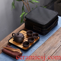 Gorgeous young longquan celadon ceramic tea set portable pu - erh tea storage box storage tanks seal pot large caddy fixings