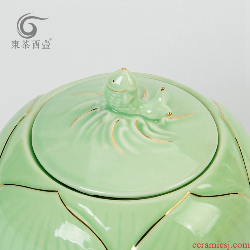 East west tea pot of ceramic seal tea pot see colour ceramic tea pot, tea boxes manual adjustment tank