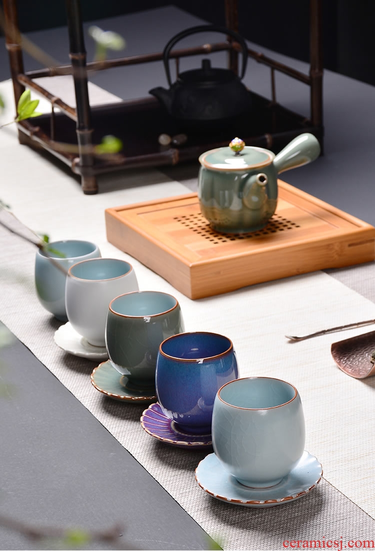 Official sample tea cup jun ye brother up with ceramic cups kung fu tea cups porcelain pieces can raise individual single CPU