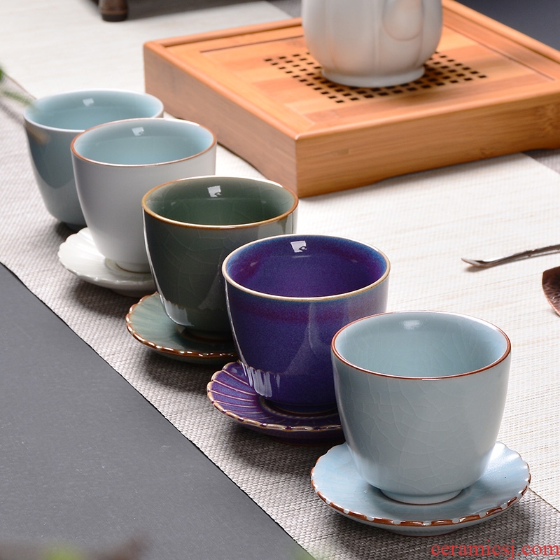 Official sample tea cup jun ye brother up with ceramic cups kung fu tea cups porcelain pieces can raise individual single CPU