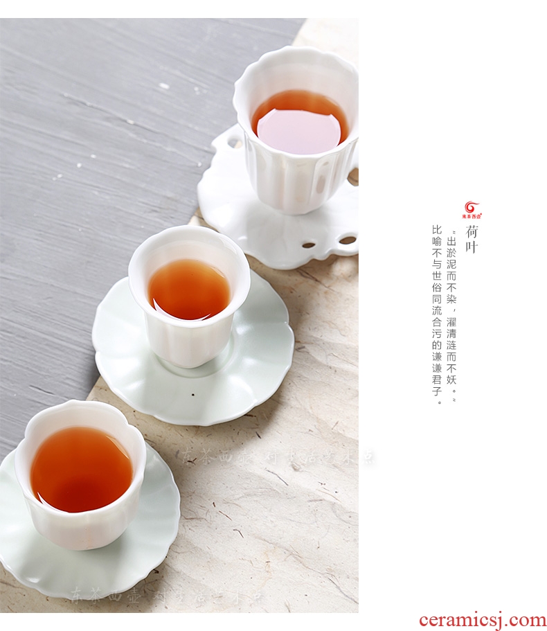 East west tea pot of ceramic cup mat tea accessories insulation pad saucer small cups and saucers teacup inferior smooth glaze teacup pad