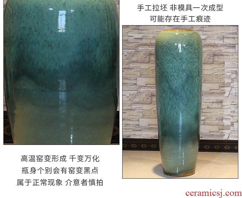 Jingdezhen ceramics classic hand - made color crack glaze pomegranate flowers of blue and white porcelain vase Chinese penjing - 42466682168