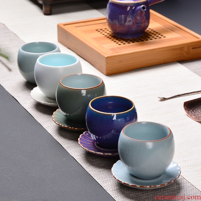 Official sample tea cup jun ye brother up with ceramic cups kung fu tea cups porcelain pieces can raise individual single CPU