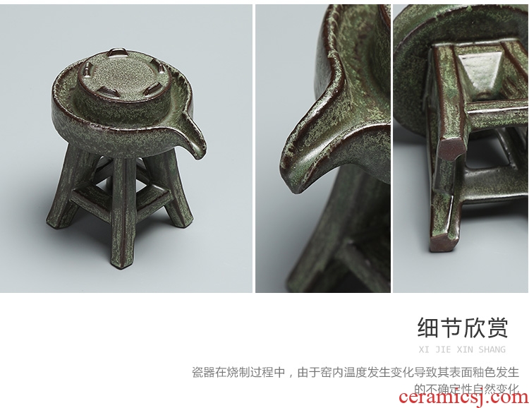 Chen xiang stone mill archaize coarse pottery) ceramic creative network to accessories kung fu tea tea tea strainer