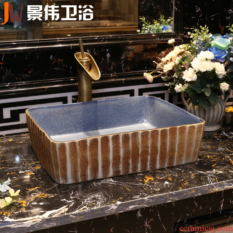 Restore ancient ways on the sink bathroom sinks household basin basin is suing square European ceramic art basin