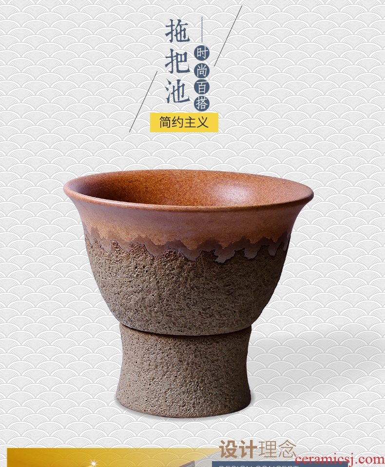 Jingdezhen ceramic household balcony retro mop pool is suing art antique toilet size mop pool