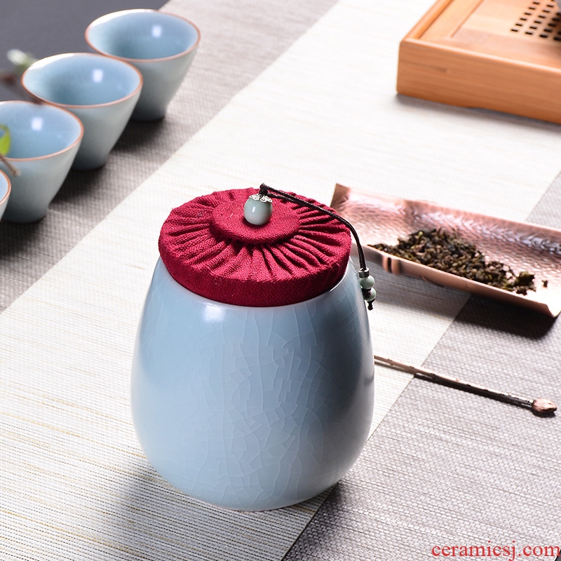 Brother officer RuDing seal tea boxes masterpieces travel warehouse storage tank pu 'er tea pot receives packing ceramic tea pot