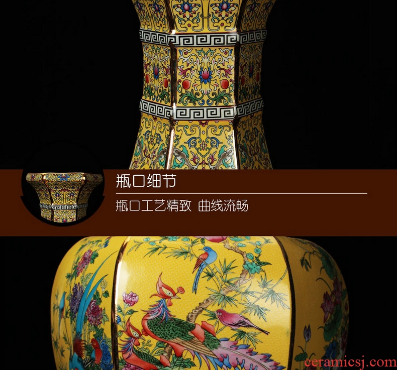 Jingdezhen ceramics beaming white vase vogue to live in high - grade gold straw handicraft furnishing articles - 539863655732