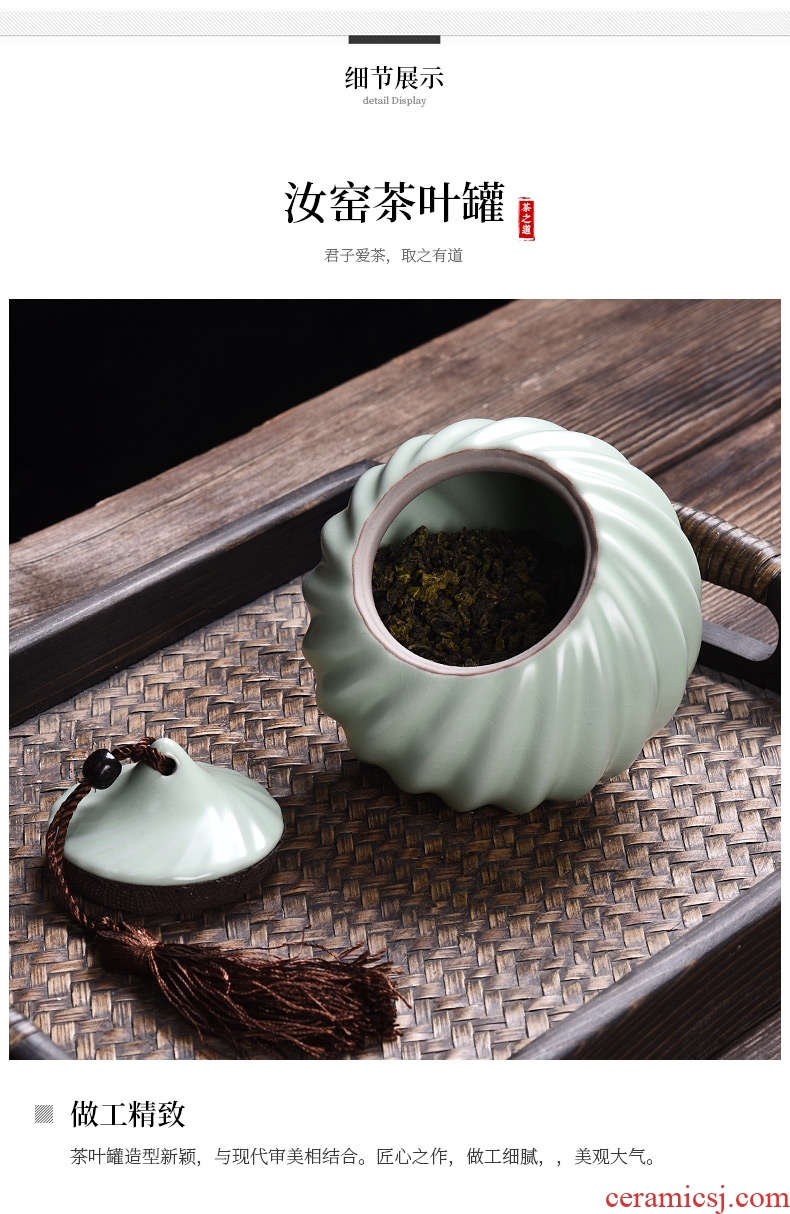 HaoFeng your up ceramic caddy fixings size small seal tank storage tanks tieguanyin store receives puer tea pot