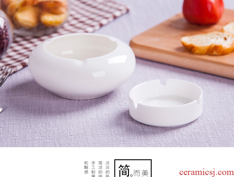 Jingdezhen ceramic creative move fashion large ashtray contracted Europe type ceramic home sitting room adornment ash tray