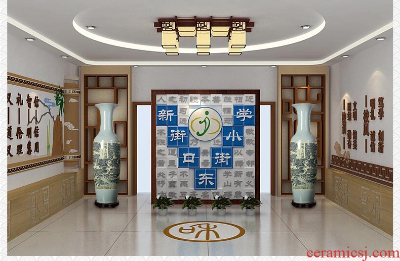 Jingdezhen ceramic furnishing articles adornment that occupy the home sitting room of large vase flower arranging hotel European modern vase - 568888144874