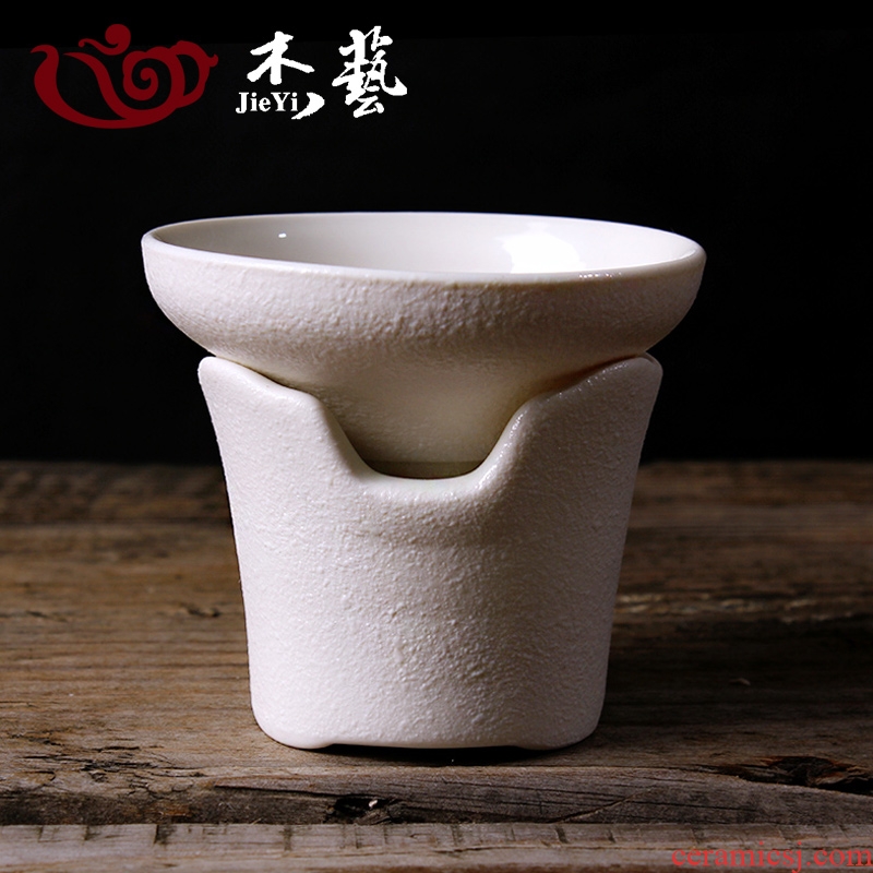 White porcelain) tea strainer your up porcelain bergamot supporting tea filter ceramic filter tea tray tea accessories on sale