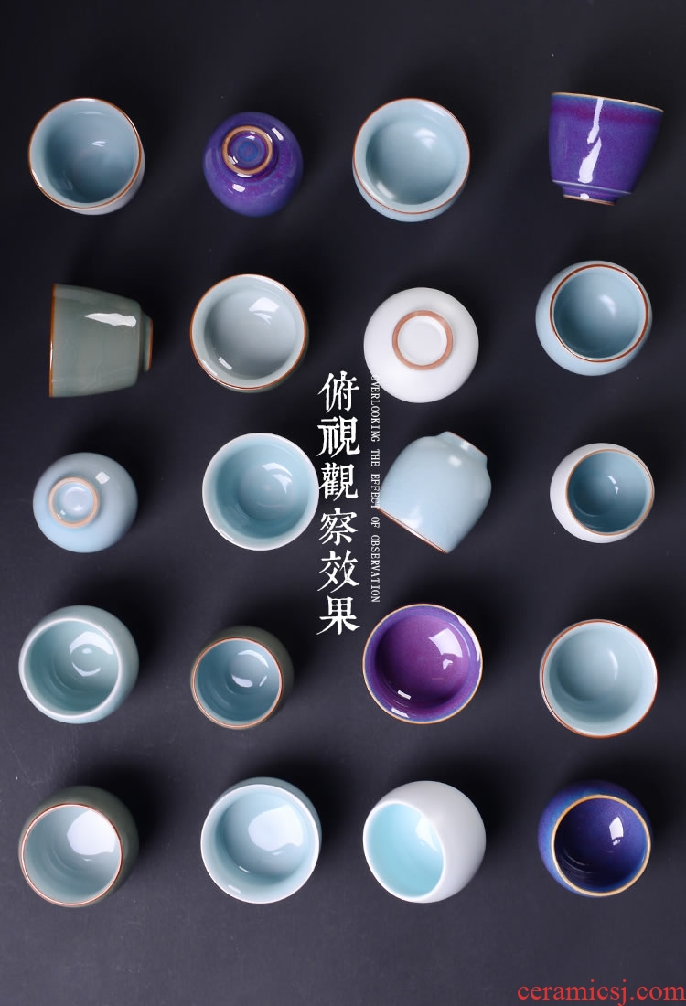 Official sample tea cup jun ye brother up with ceramic cups kung fu tea cups porcelain pieces can raise individual single CPU