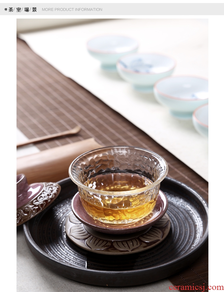 Gorgeous young tureen hand - made ceramic glass only three bowls of ice crack kung fu tea set thickening worship teacup