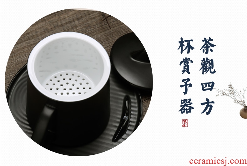 Cloud Cloud filter with cover ceramic cups simple Japanese new cup cup cup keller office meeting