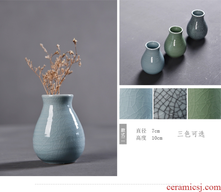 Hong bo acura elder brother up with celadon furnishing articles contracted sitting room floret hydroponic flower vases, pottery and porcelain home decoration