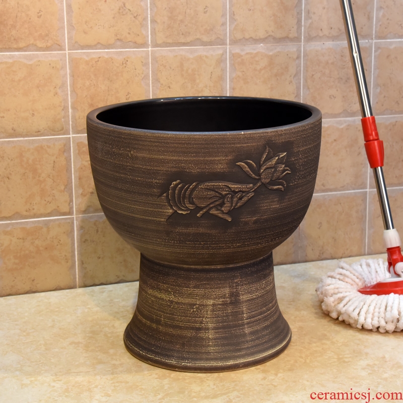 Jingdezhen ceramic body conjoined fragrant mop mop pool barrels of mop bucket mop pool pool sewage pool