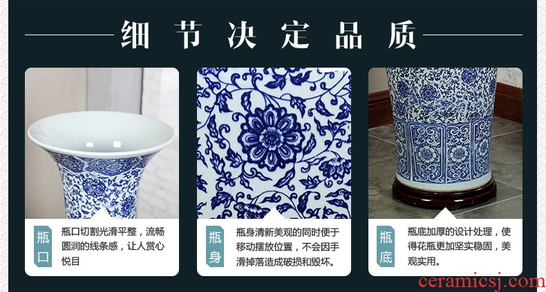 Jingdezhen ceramic furnishing articles adornment that occupy the home sitting room of large vase flower arranging hotel European modern vase - 568888144874