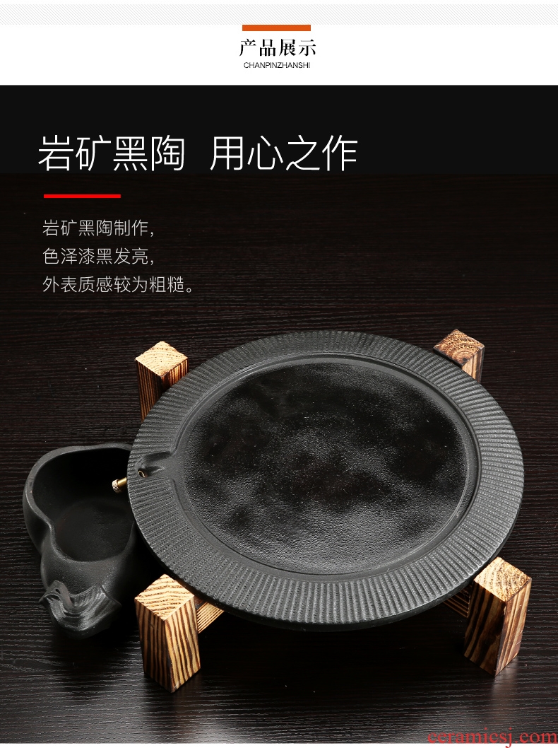 Bin DE stone mill automatic restoring ancient ways of a complete set of tea set, ceramic purple contracted household kung fu tea tea tray to change color